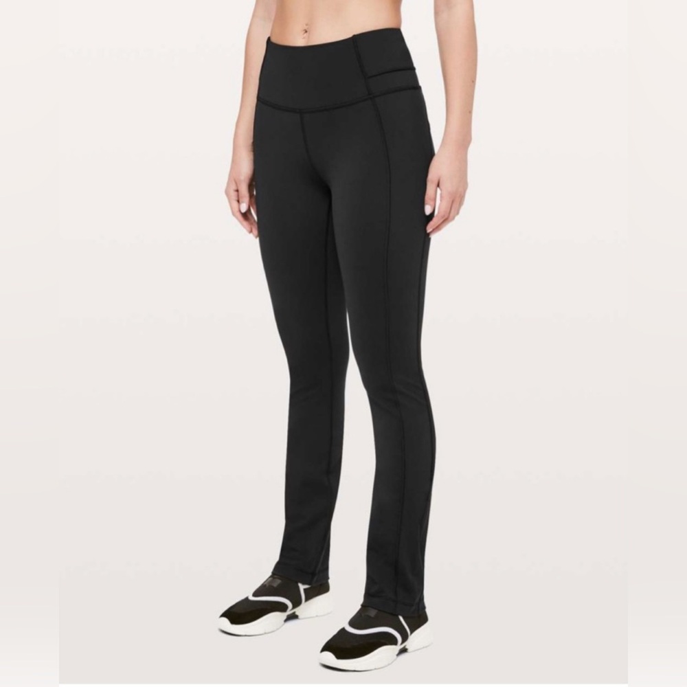 Black Lululemon Groove Pant Straight 32”